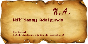 Nádassy Adelgunda névjegykártya